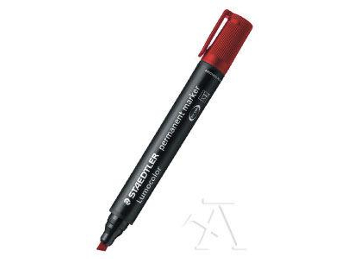 Pack 10 Rotulador Lumocolor 350 Rojo Punta Biselada