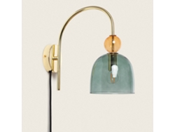 LEDKIA Lámpara de Pared Metal y Cristal Baudelaire Verde