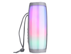 YUYSAN TG157 Altavoz Bluetooth portátil subwoofer impermeable al aire libre Hifi TF FM Radio con LED gris