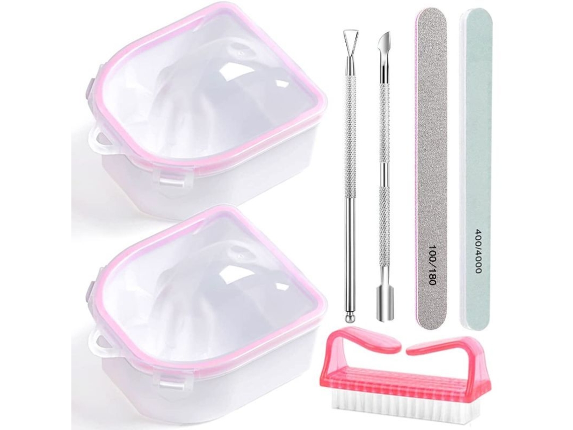 Kit Para Quitar Esmalte De Uñas En Gel Con Quitaesmalte, Lima, Cepillo Y Herramientas De Manicura.