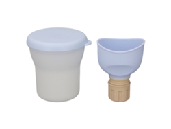 Vaso Urinario Portátil, A Prueba De Fugas Y Reutilizable Con Embudo Para Niños Y Adultos - Ideal Para Viajes - Azul