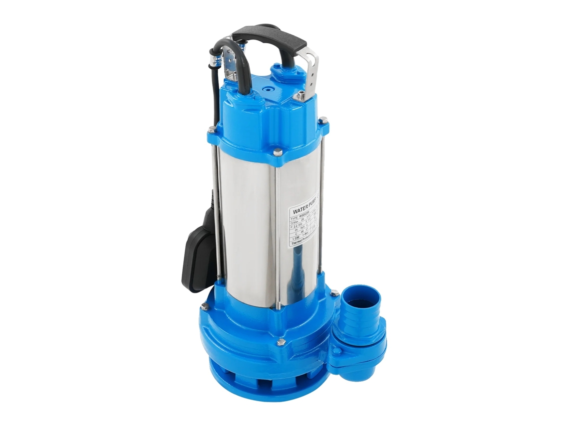 Bomba sumergible para aguas residuales, alto caudal, material duradero, enchufe UE/UE