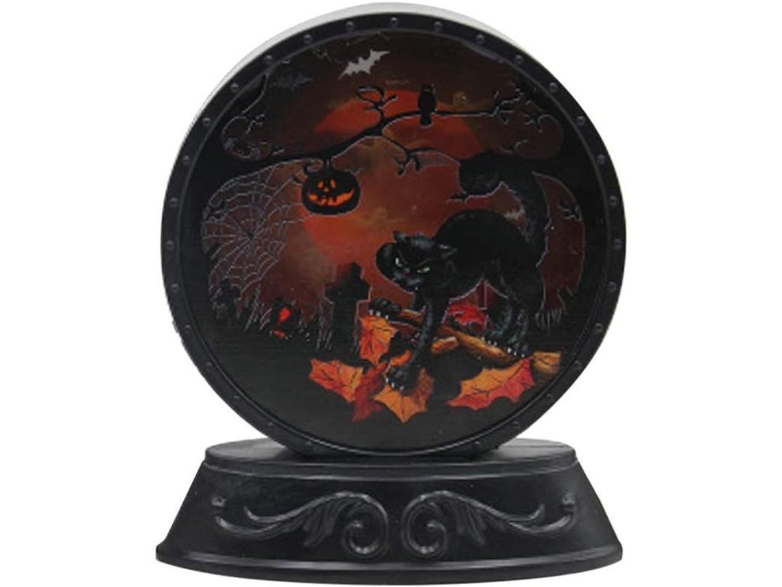 Lámpara decorativa de Halloween con forma de gato, luz nocturna, móvil infantil para decoración.