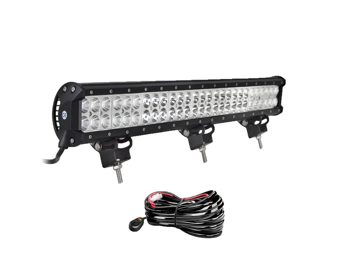 Barra de luces LED para todoterreno, SUV, ATV, varios tamaños, 1 x 162 W con kit de cableado OEM