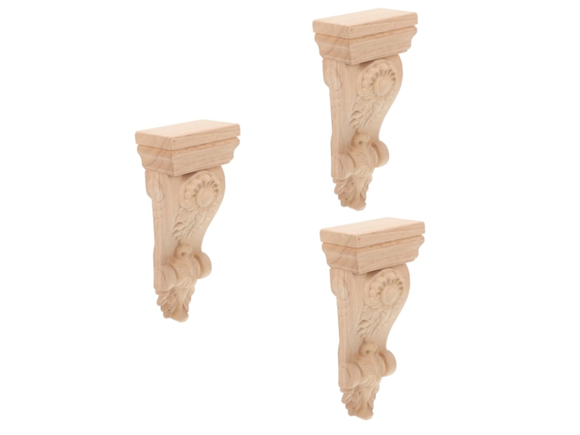 Moldura Decorativa De Madera De 3 Piezas Para Apliques De Pared Tallados De Estilo Europeo.