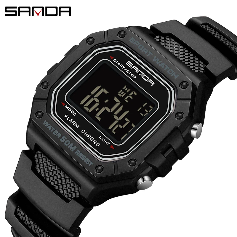 Elegante reloj MDUG para hombre, estilo militar, resistente al agua y con esfera grande (negro).
