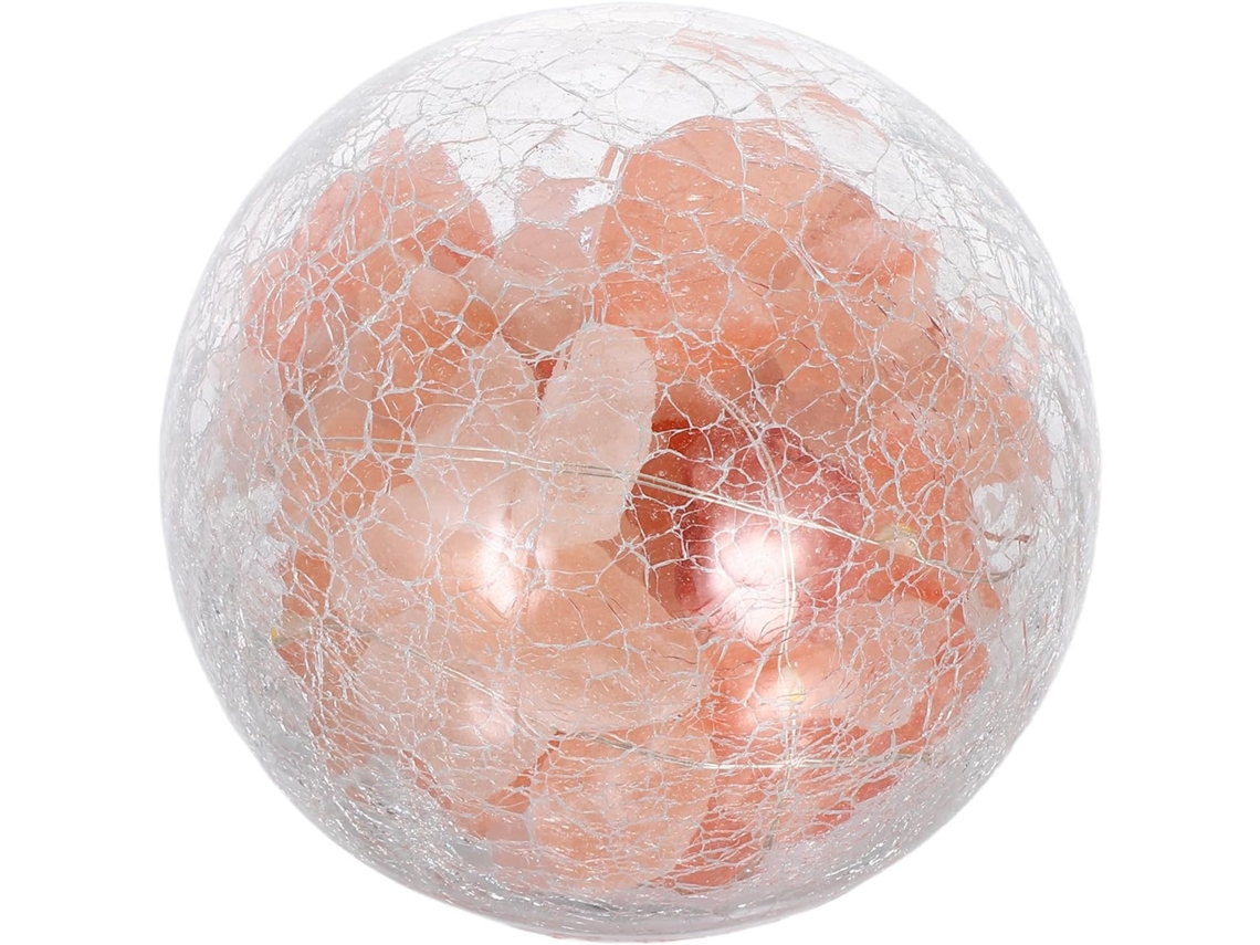 Lámpara De Sal, Luz Nocturna Artística En Cristal Del Himalaya, Forma Creativa, Funciona Con 3 Pilas.