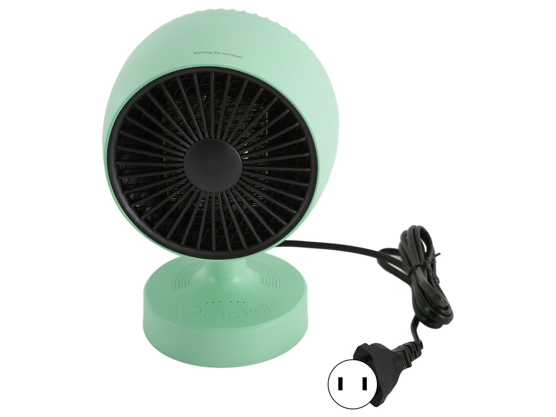 Calentador De Espacio Mini Portátil Con Función De Frío Y Calor, Ángulo Ajustable, Para Hogar Y Oficina, 100‑240v, Plug Ee.uu., Verde