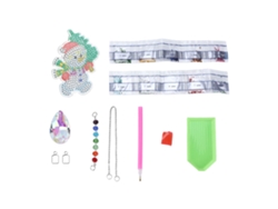 Colgante Decorativo Con Forma De Muñeco De Nieve Pintado Con Diamantes De Imitación 5d Para Decoración De Interiores (regalo)