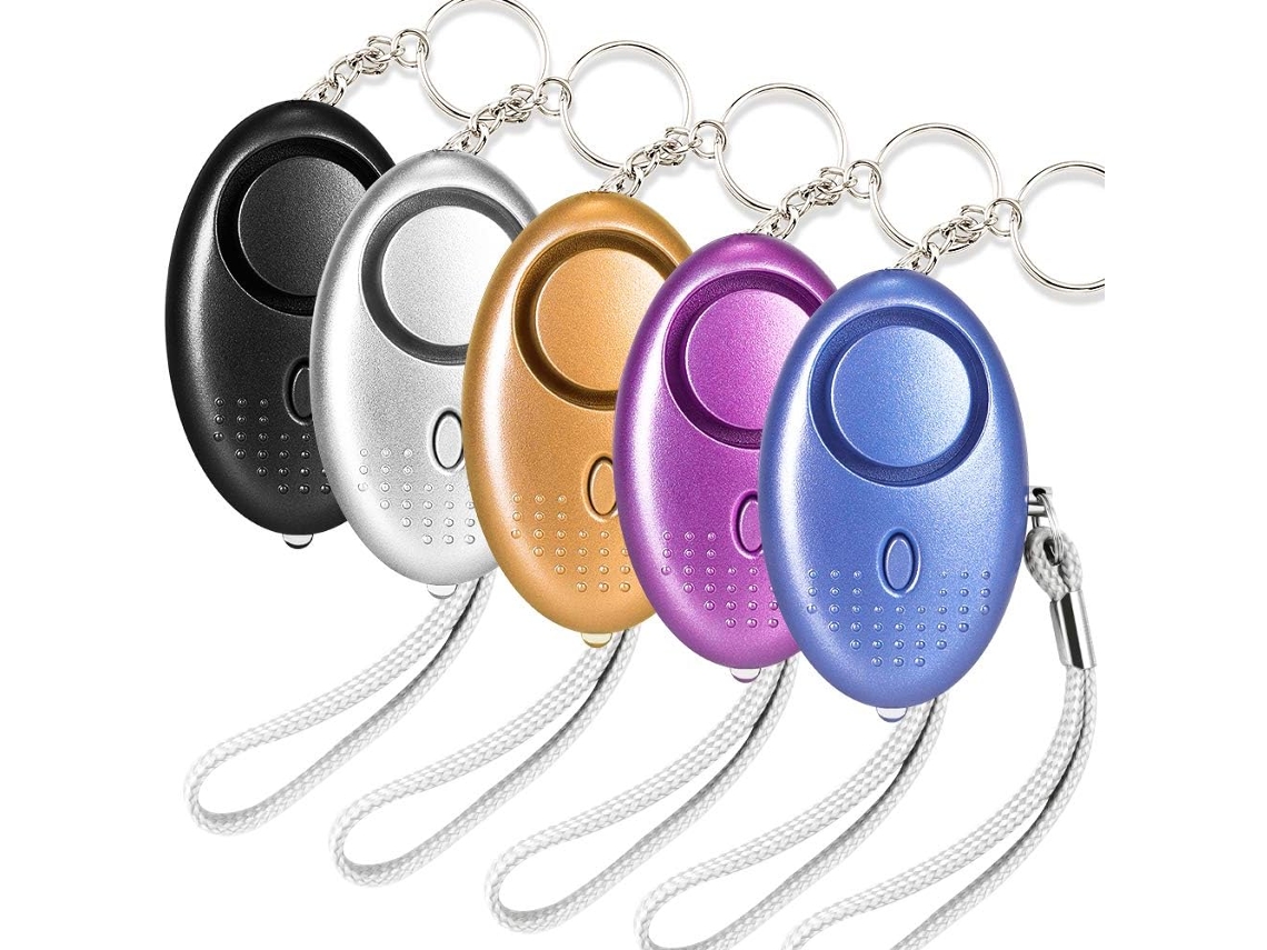 Herramienta de autodefensa de emergencia, alarma personal con luces LED blancas brillantes para atención instantánea, 5 piezas Kofihety