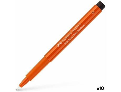 Rotuladores FABER-CASTELL pitt artist fineliner s 10 unidades Naranja escuro