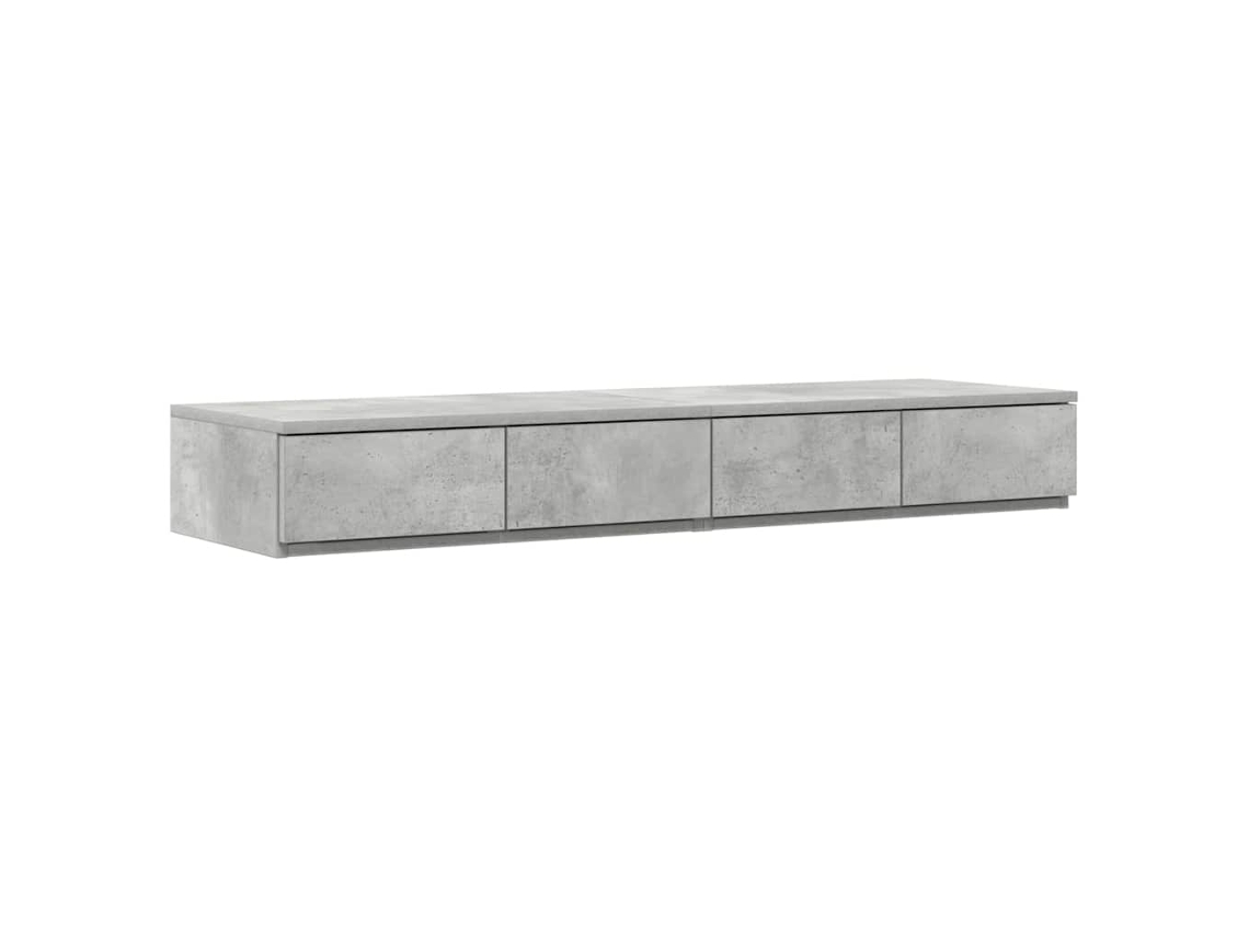 Maison Exclusive - Cajones De Cama Con Cajón Gris Concreto 120 X 36,5 X 16,5 Cm
