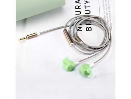 Auriculares con cable SENLIN Control de cable en la oreja amarillo