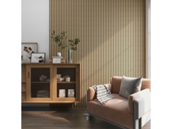 Set de 16x paneles de pared Vang acústico en MDF y fieltro 120 x 60 x 2 cm (11,52 m²) Roble claro NEU.HOLZ