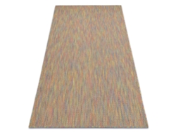 Moderno Fisy Alfombra Sisal 20776 Zigzag, Mezcla Arcoiris de Colores (80 x 150 cm)