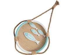 Organizador De Llaves Redondo De Madera Verde Para Montaje En Pared De Nuobesty, Llavero Decorativo De Estilo Mediterráneo.