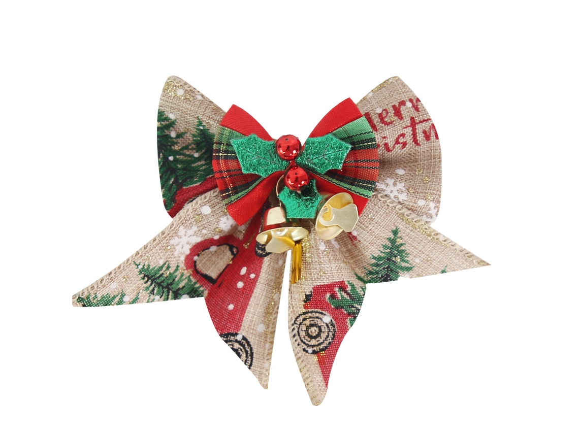 Conjunto de Adornos de Navidad KKVOGMLE Lazos Navideños Decoración - 8un