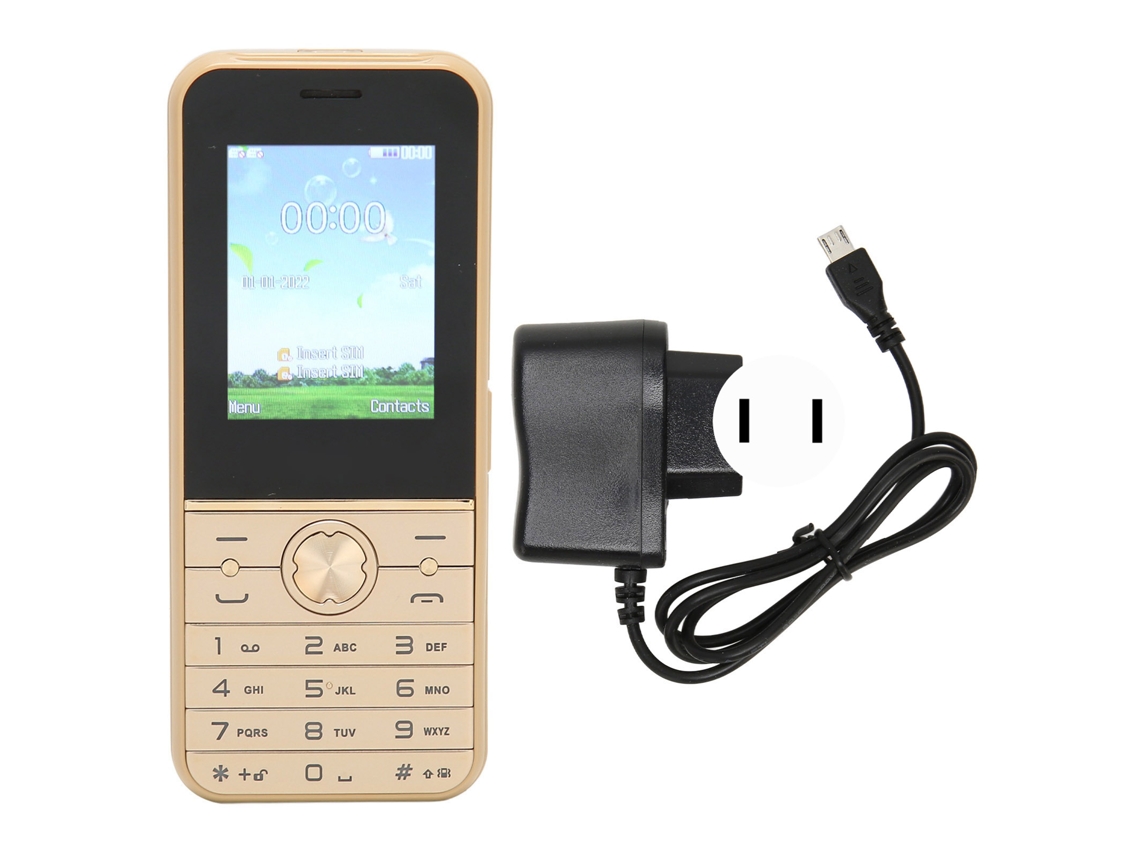 Teléfono Móvil Desbloqueado 2g Para Ancianos Con Botones Grandes, Alto Volumen, 3000mah, 2.4" Oro (enchufe Ee.uu.)