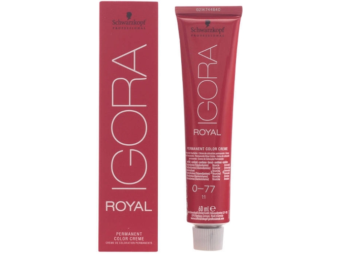 Tinte de Cabello SCHWARZKOPF Igora Royal Color Crema 0-77 02/13 (60 ml)