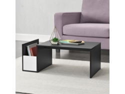 Mesa de Centro [EN.CASA] Bollnäs  (Negro - Aglomerado, Aglomerado Con Melamina - 90 x 45 x 35 cm)