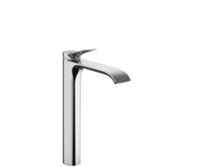 HANSGROHE Vivenis, mezclador monomando de lavabo 250 para lavabos sin desagüe, proyección 191 mm, 75042, Color: cromado