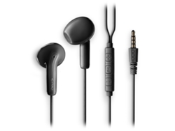 Audífonos intraaurales Cross Flip negros con micrófono y control de volumen. Botón de función de asistente de voz. Chaberlu