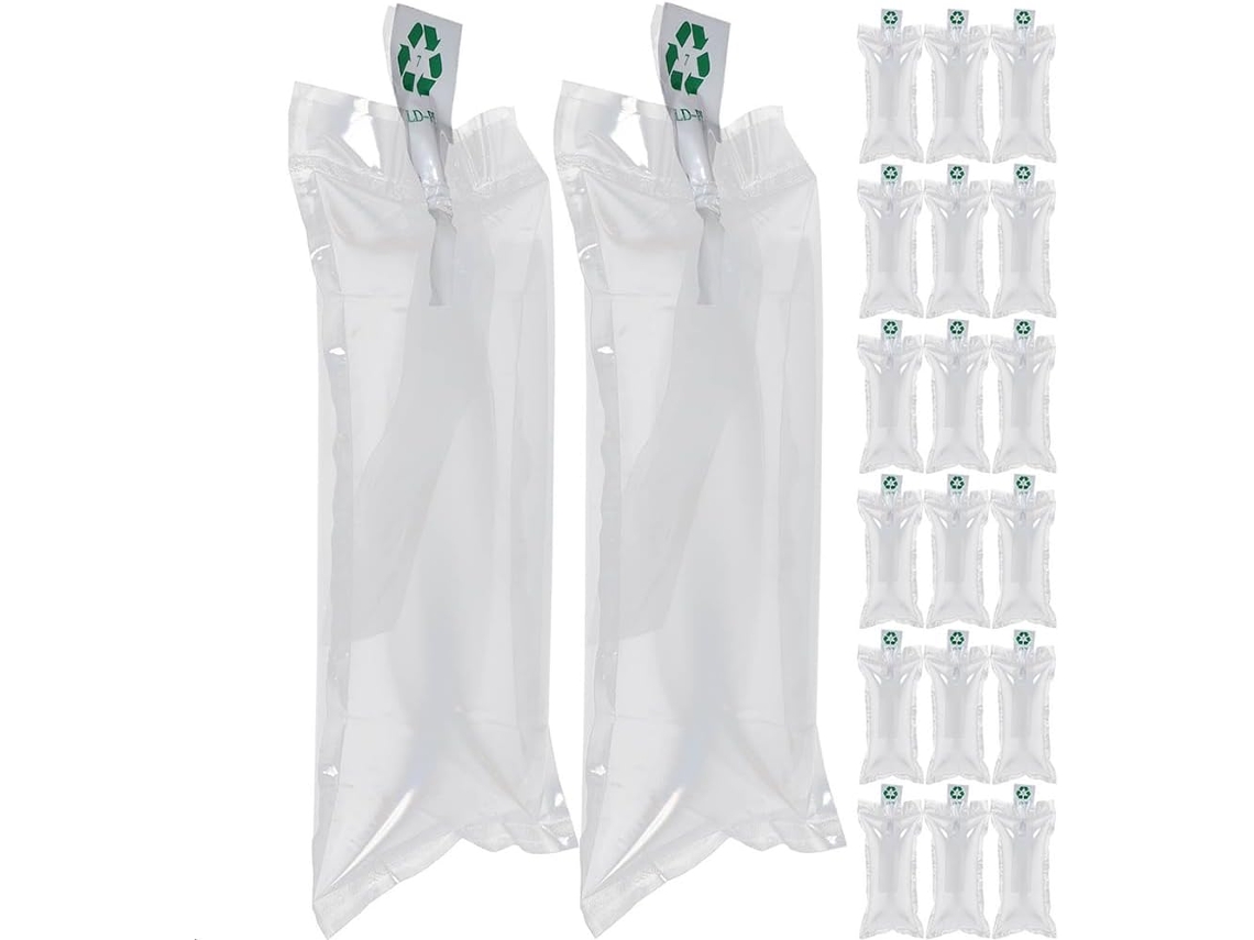 Paquete de 100 unidades de película de PE inflable para proteger aparatos electrónicos y vidrio frágil.