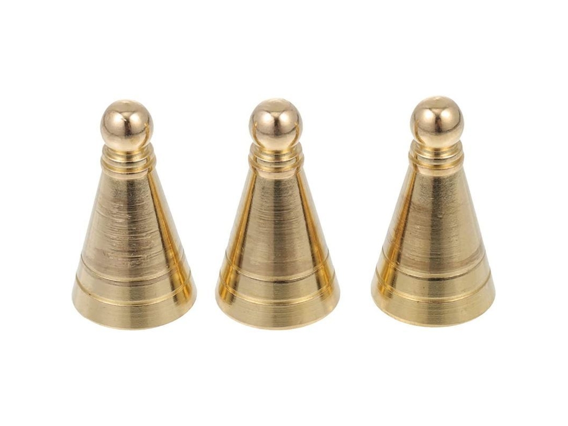 3pcs Molde De Cono De Incienso En Latón Para Diy Torre De Incienso Hogar Yoga Decoración Dorado