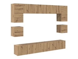 Maison Exclusive - Conjunto De Mueble De Tv 8 Pcs Roble Artesanal
