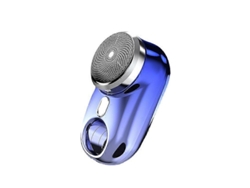 Mini afeitadora eléctrica portátil para hombre, recargable por USB, lavable, de bolsillo, para viajes, Rosewell (azul)