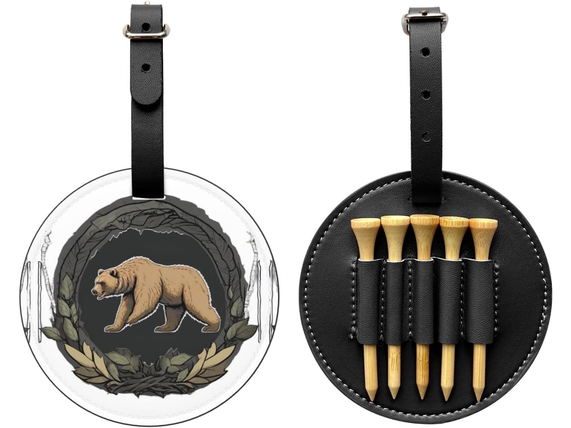 Bolsa Para Tees De Golf Material Pu Impermeable, Resistente Al Desgaste, A Prueba Humedad Clip Cinturón, Hebil
