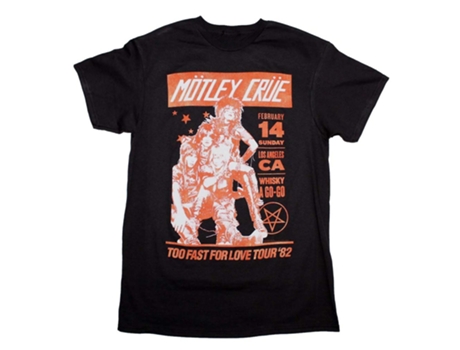 Camiseta ROCKINSTONE Motley Crue Motley Crue Vintage-Inspired Whisky A Go Go (XXL)