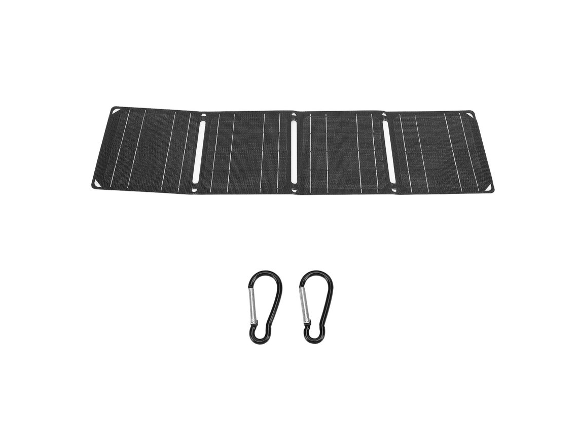 Cargador solar plegable de 40 W, 2 puertos USB, 5 V, portátil, para acampar al aire libre