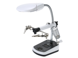 Lupa Con Luz Led De 3,5x Y 10x Con Soporte Y Pinzas Para Soldadura Y Modelos De Juguetes Rc.
