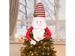 Adorno De Muñeco De Nieve Para La Cima Del Árbol De Navidad Y Año Nuevo.