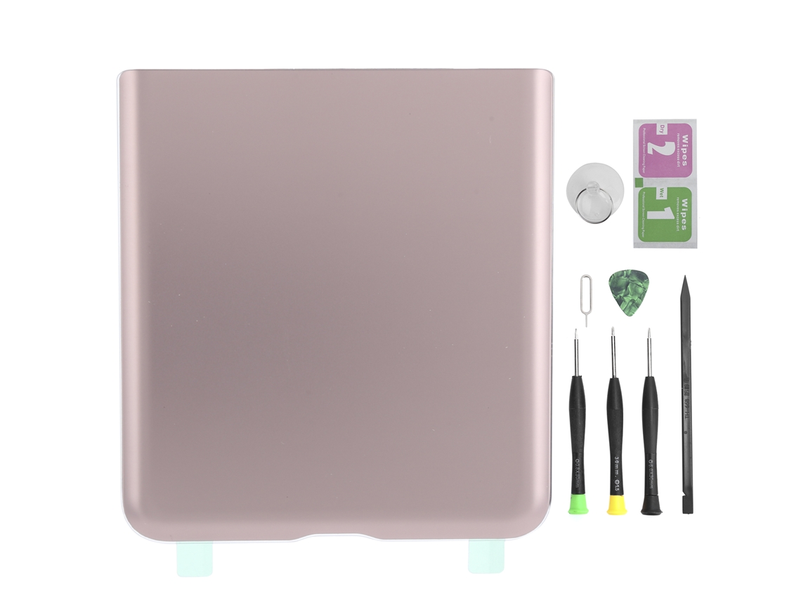 Tampa Traseira Da Bateria Para Samsung Z Flip 5g F7070 Reposição Com Ferramentas Capa Dourada