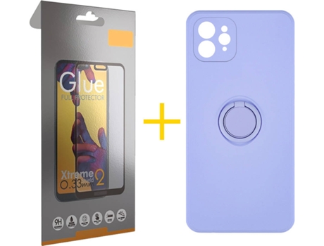 Carcasa + Protector de Pantalla para iPhone 12 Pro Max SKYHE Morado Lila