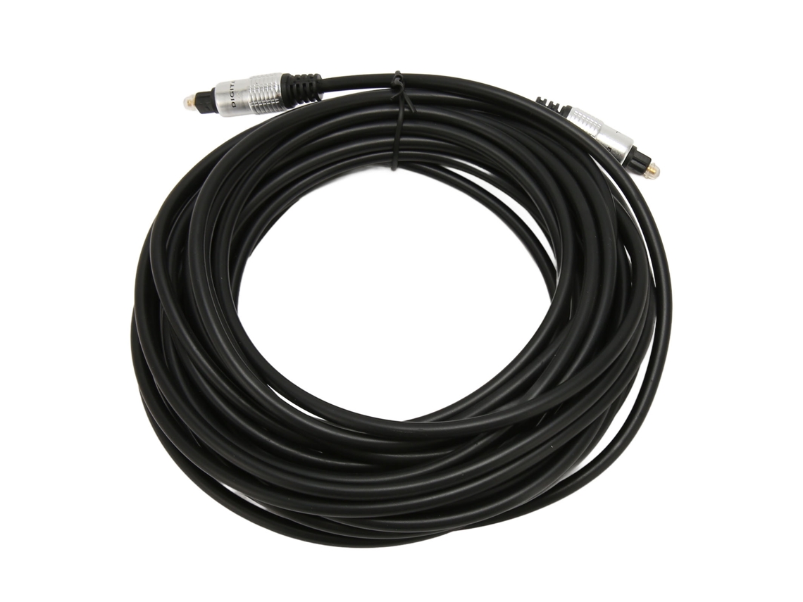 Cabo Óptico De Som Com Conector Dourado E Casing De Liga De Alumínio Fibra Óptica Digital 5m