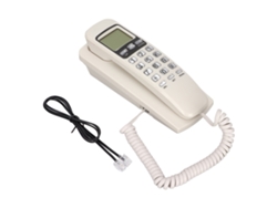Teléfono De Pared Con Cable Kxt777cid Con Calendario Lcd Y Rellamada Para Hoteles, Hogares Y Oficinas - Blanco