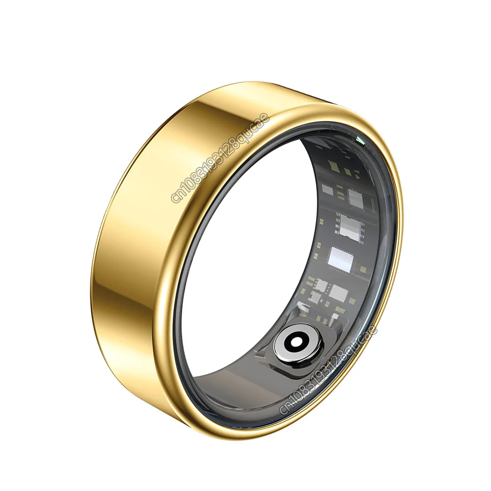 (oro, Cable De Carga, Talla 14) Anillo Inteligente, Monitoriza La Temperatura Corporal Y La Salud, Resistente Al Agua.