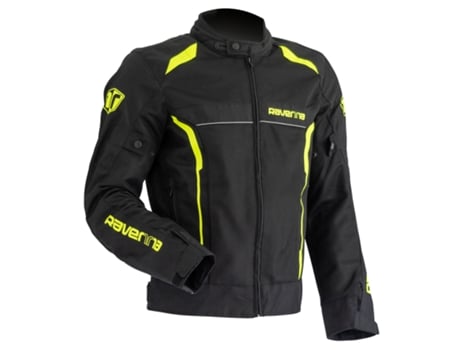 Chaqueta de Motociclismo RAVENNA 1040 Verano Summer Short Negro Amarillho neón (M)