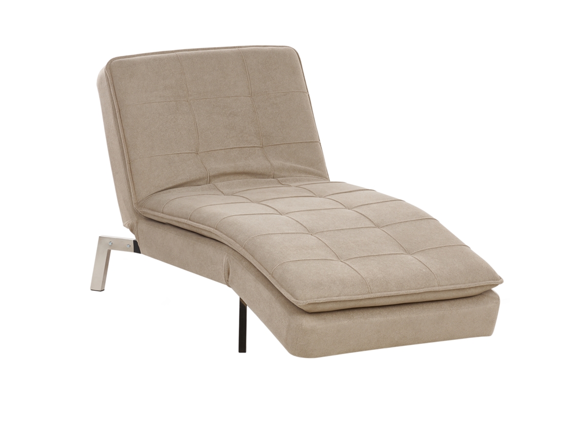 Chaise longue BELIANI Loiret de Poliéster Beige 179x76x93