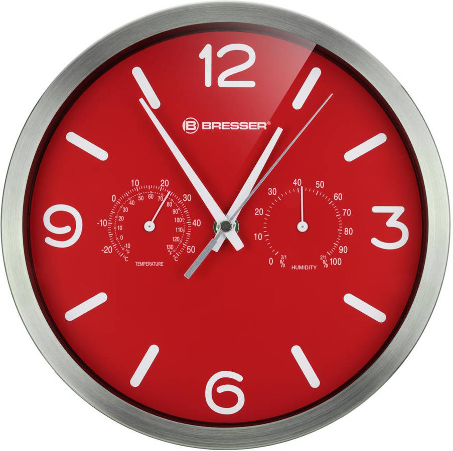 Reloj de Pared BRESSER 8020315E8G000 Rojo