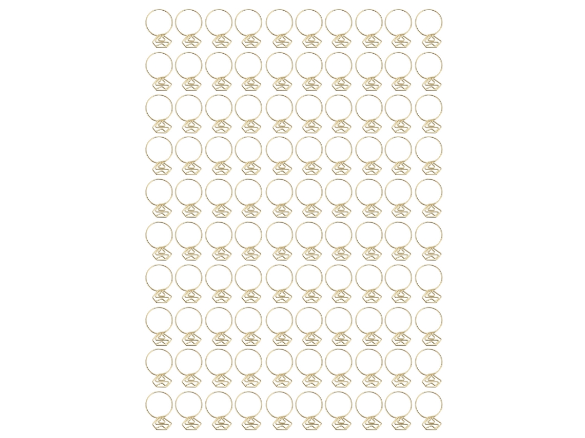 100 Clips De Papel Bonitos Estilo Anillo Antideslizantes Resistentes Metal Electroplado Para Oficina Escuela Oro