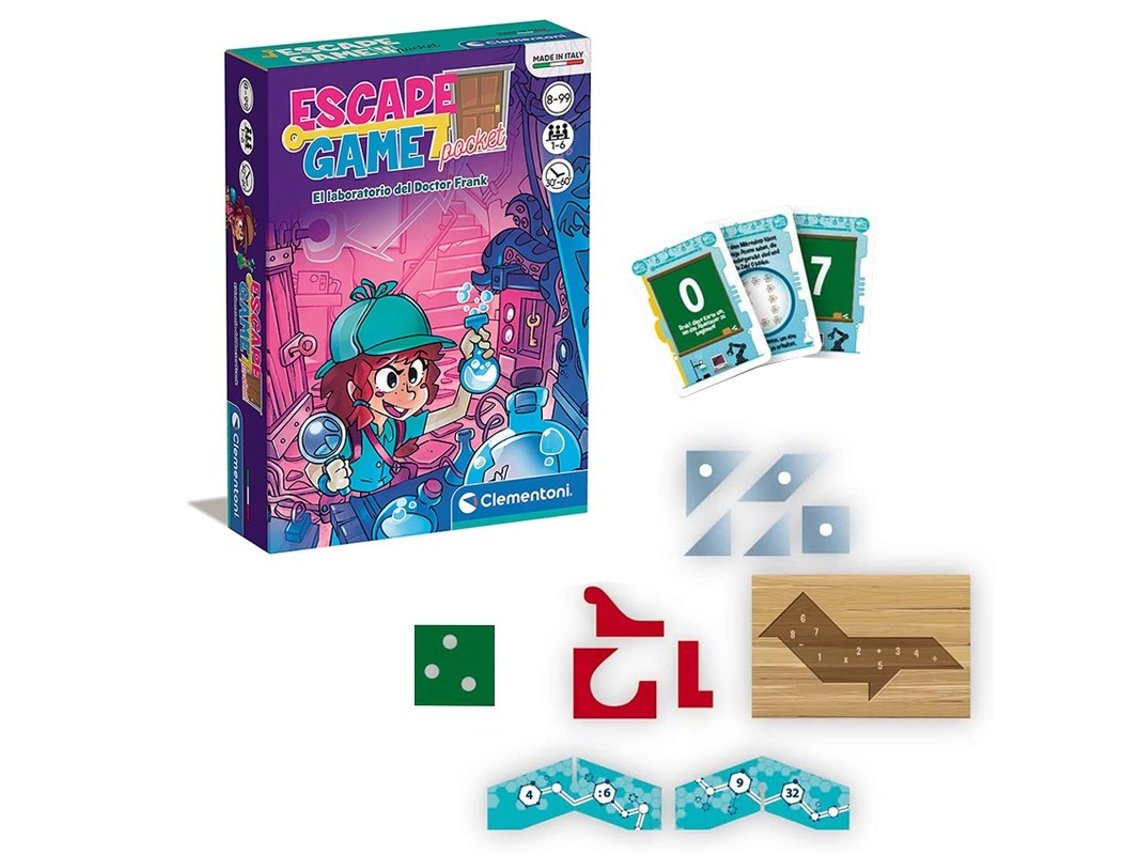 Juego para Niños CLEMENTONI Escape Game El Laboratorio Del Doctor Frank (Edad Mínima Recomendada: 8 años)