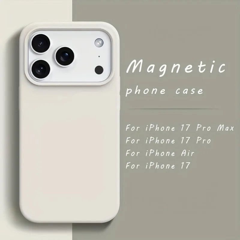 (iphone 15 Pro Blanco Antiguo) Funda Protectora Magsafe Para Iphone, Fabricada En Silicona Líquida.