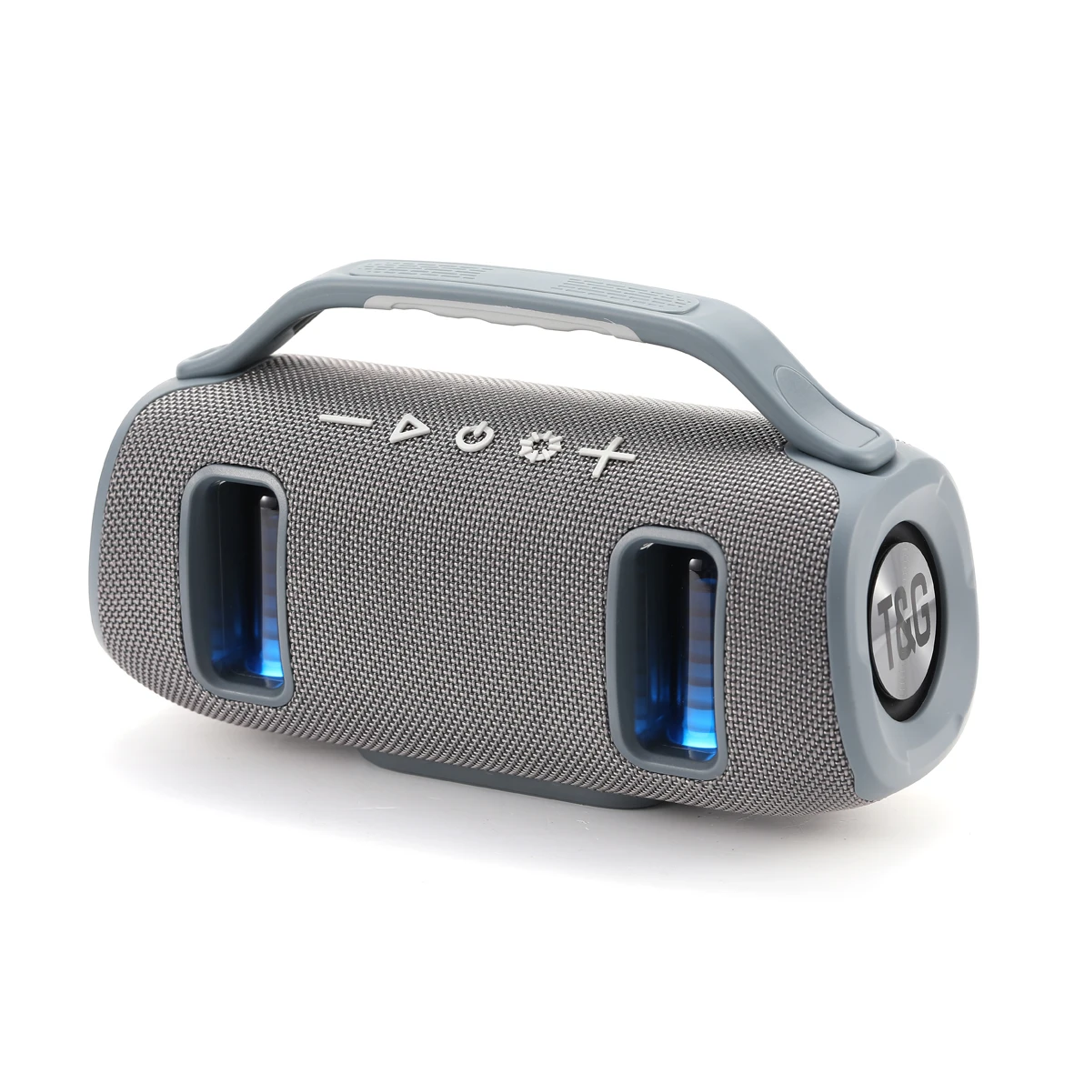 Altavoz Bluetooth Impermeable De Alta Calidad (gris Oscuro) Con Luces Led, Altavoz Activo De Tela Y Radio Fm.