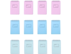 Juego De 12 Cuadernos De Espiral Sencillos, Blocs De Notas Portátiles Y Creativos.