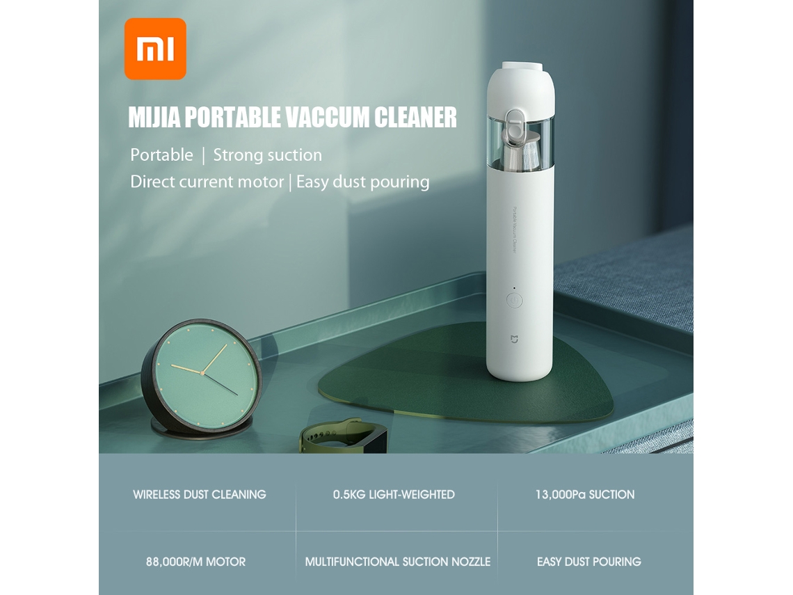 Aspiradora de mano Xiaomi Mijia con una potente succión de 13.000 Pa.