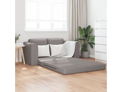 Sofá cama de suelo 2 en 1, color topo, 148 x 71 x 83 cm, tela WSD255464
